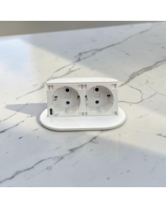 Piccolino stekkerdoos wit 2x stopcontact usb-c
