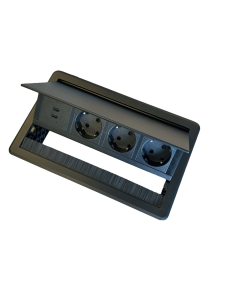 powerbox vergadertafel zwart