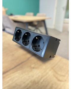 SGN OnDesk stekkerdoos Black 3 stopcontacten incl. bladklem 07SG1010B