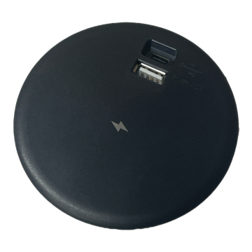 Inbouw Qi lader zwart USB-C/C lader