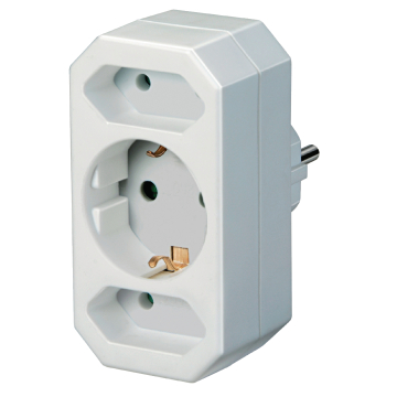 Stopcontact splitter 3-voudig wit