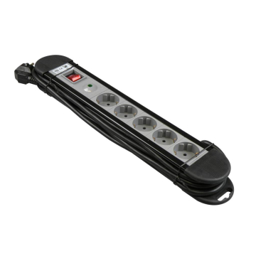 5-voudige stekkerdoos 3 meter kabel en overspanning beveiliging