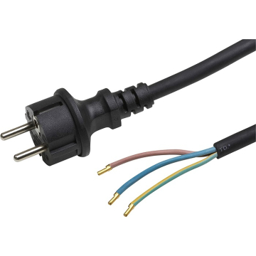 Stroomkabel H07RN-F 3G 1,5mm² schuko stekker 3 meter