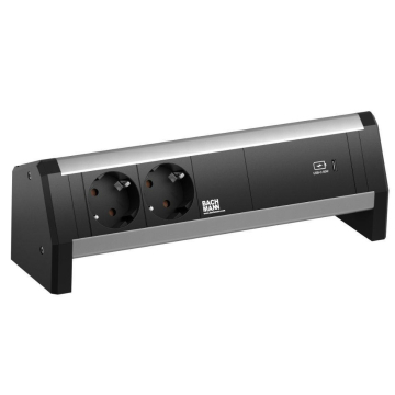 Bureau stekkerdoos Desk 1 met 2 stopcontacten en 60Watt usb-c charger