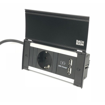 Kapsa inbouw stekkerdoos 1x stopcontact, 2 USB laders