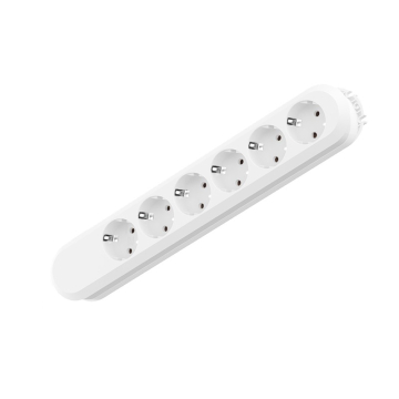 Stekkerdoos zonder kabel wit Smart 6-voudig