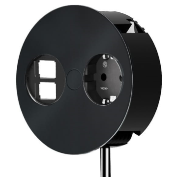 Bachman Twist 1xstopcontact en 2x keystone mat zwart