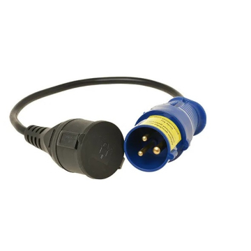 Verloopkabel 1,5mm2 Schuko contra - CEE-contrastekker