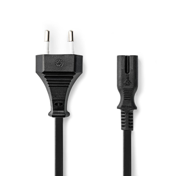 Stroomkabel Euro Male IEC-320-C7 300cm zwart