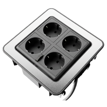 FlipAround 4 x stopcontact rvs deksel