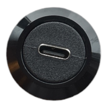 Dot inbouw usb-c lader rond zwart usb kabel 1 meter