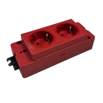 Evoline Express type 910 stekkerdoos 2-voudig rood