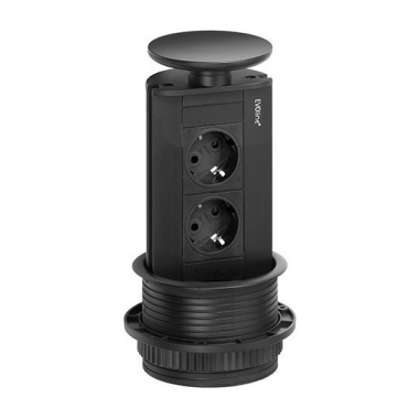 evoline stopcontact zwart