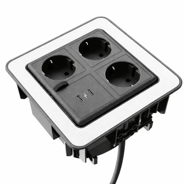 FlipAround 3x stopcontact usb C/C lader wit