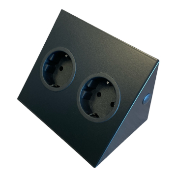 Tweevoudig hoekstopcontact zwart Thebo small
