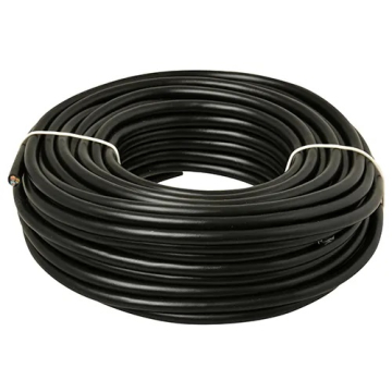 Stroomkabel rond 3-aderig 1,5mm² zwart 10 meter op rol