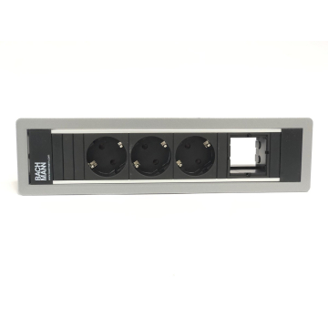 Power frame 4-vaks met 3xstopcontact en 1xcustom module 