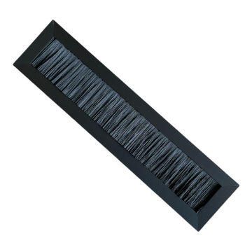 Kabeldoorvoer met borstel zwart 181x45x20mm