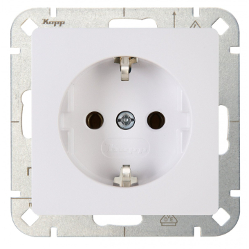 Kopp HK 05 wandcontactdoos randaarde arctic wit