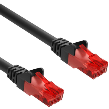 Cat 6 netwerkkabel - RJ45 zwart - 1 meter