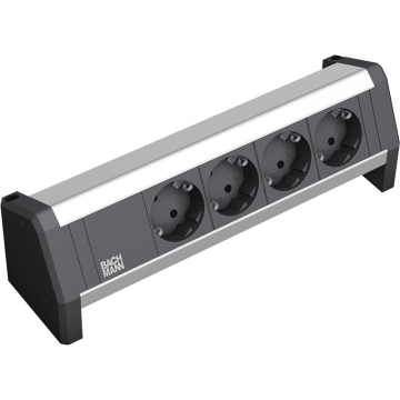 Bureau stekkerdoos 4-voudig desk met 3m. kabel en bladklem
