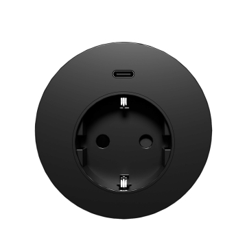 Exit Spot zwart, 1x stopcontact, usb C lader 65watt