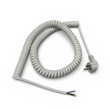 Spiraalkabel wit 4 meter