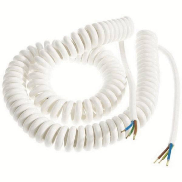 Spiraalkabel wit 600cm 1,5mm2