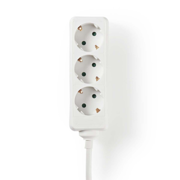 Stekkerdoos 3-voudig wit met 3 meter kabel