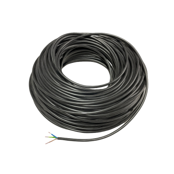 Stroomkabel 3x 1,5mm² zwart rol 100 meter