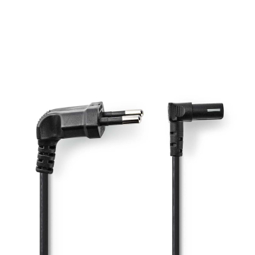 Stroomkabel Euro Male haaks IEC-320-C1 200cm zwart