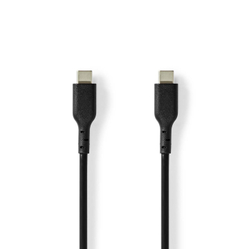 USB-C kabel 2 meter zwart male-male 480mbps