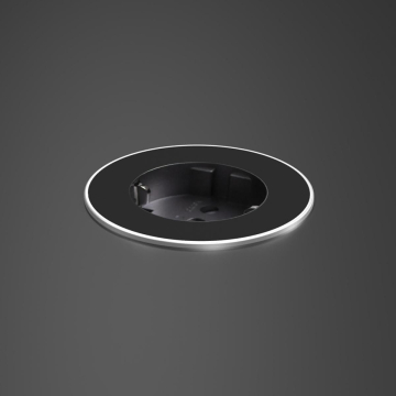 VersaDot inbouw stopcontact zwart glas