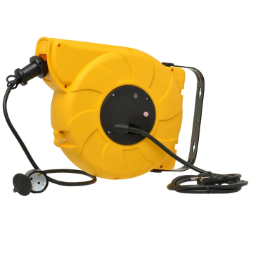 Trekveerhaspel 15+2meter geel