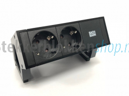 Bureau stekkerdoos opbouw 2xSchuko 2x USB A 4.2A, 0.6m Prolink
