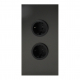 hoekstopcontact gun metal
