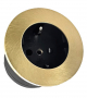inbouw stopcontact goudkleurig