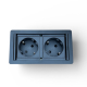 dubbel inbouwstopcontact compact
