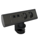 Axessline stekkerblok 2x stopcontact 2x USB3 2x cat6 data, zwart