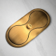 inbouw stopcontact goud messing