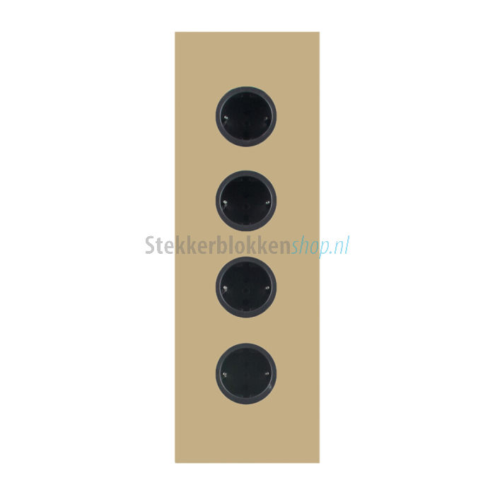 009345 goudkleurige stekkerdoos