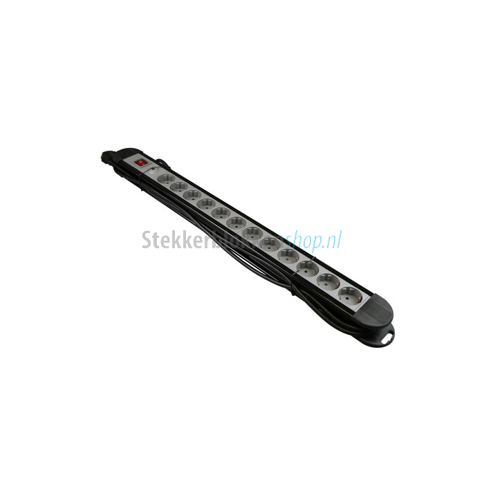12 voudige stekkerdoos 3 meter kabel