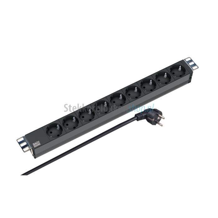 19 inch stekkerblok 9 stopcontacten