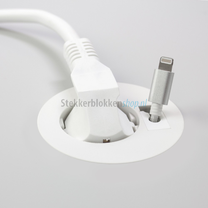 powerdot midi kabeldoorvoer wit