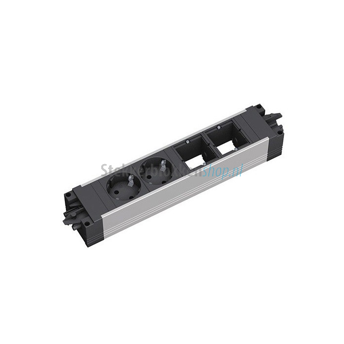 Step alu stekkerblok 2xstopcontact 2x custom
