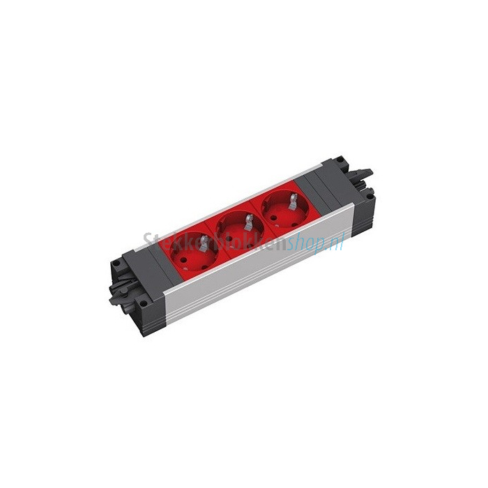 Step stekkerblok 3xstopcontact rood Bachmann 336.067