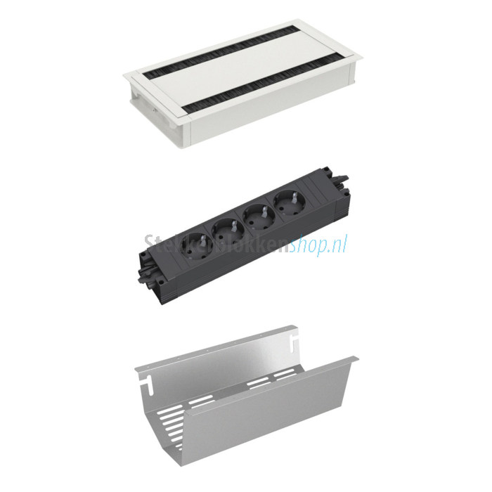 Conference duo Small wit met 4x stopcontact. 
