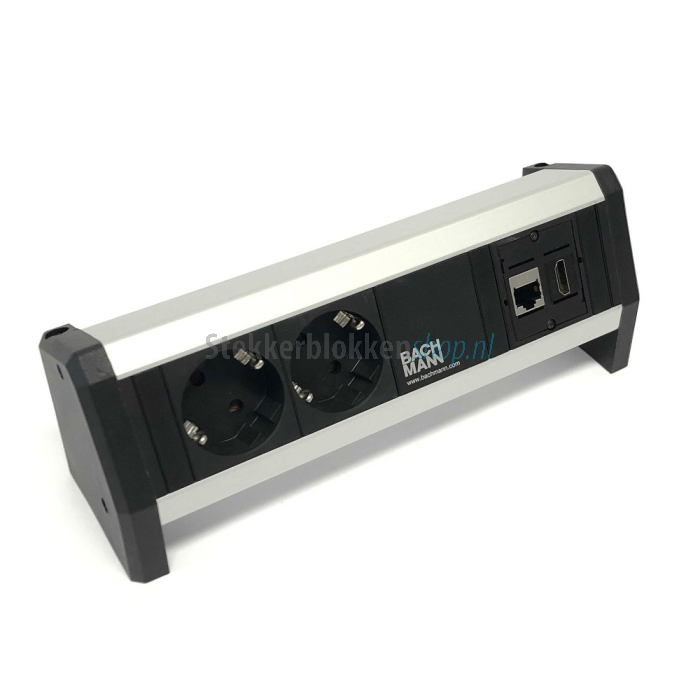 Stekkerdoos 2x stopcontact, 1x internetaansluiting en 1xHDMI