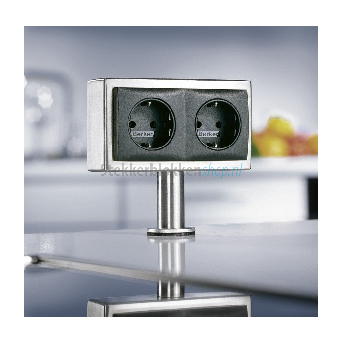 Stopcontact Thebo RVS keuken en kookeiland