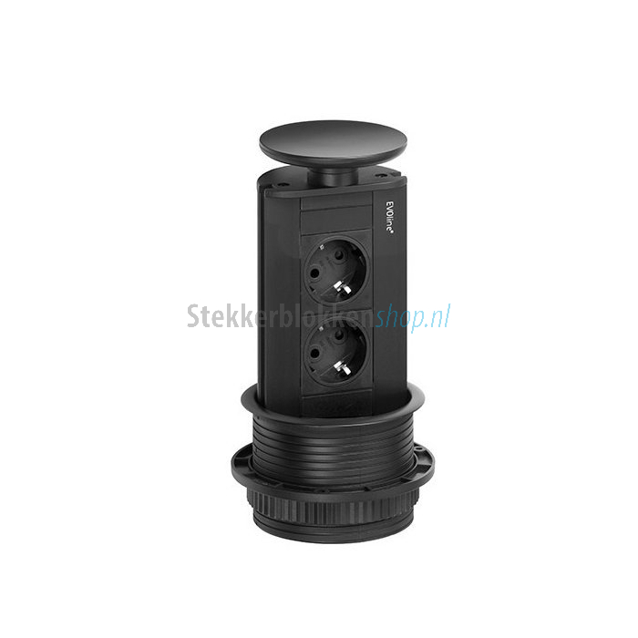 evoline stopcontact zwart